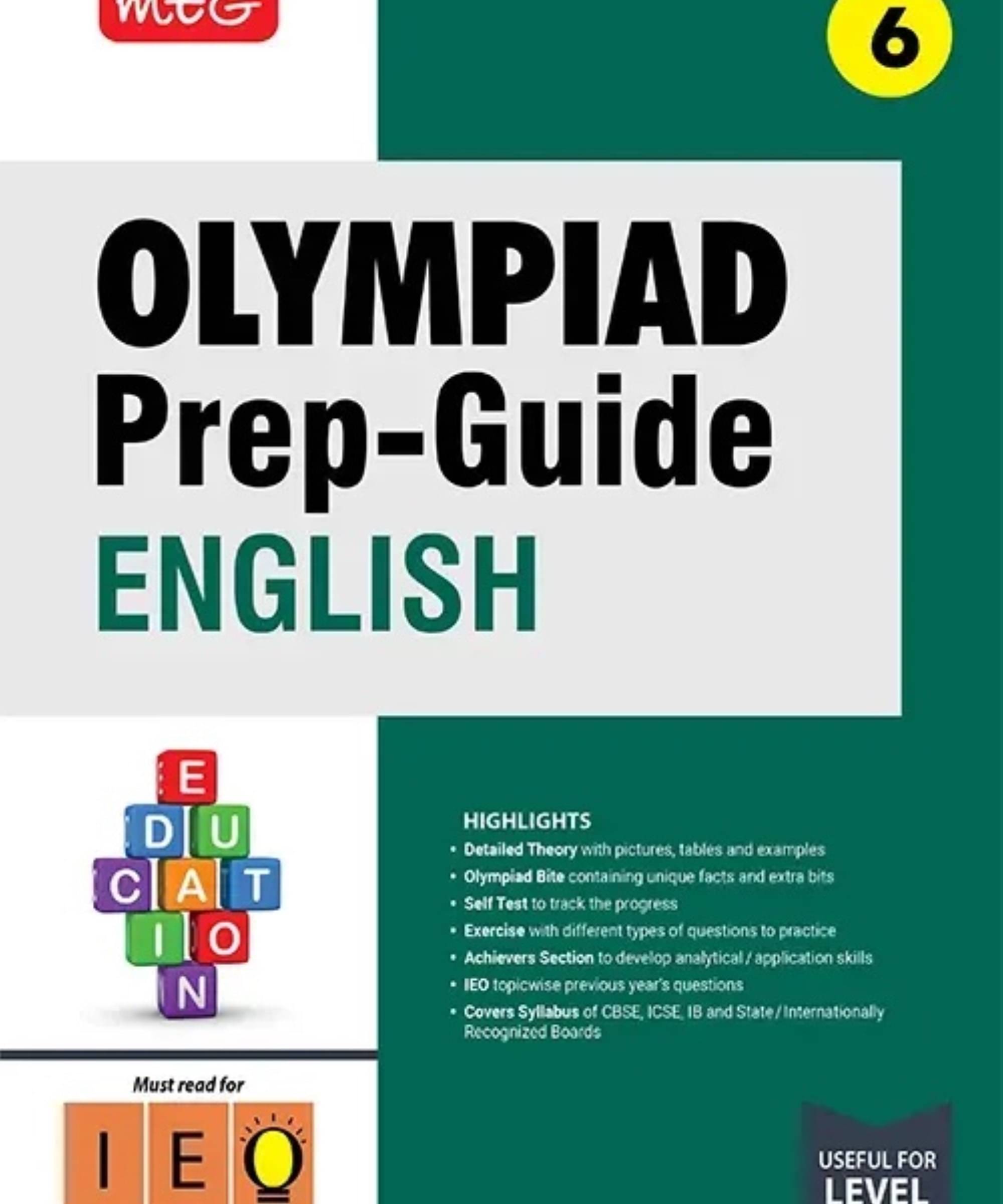     			MTG Olympiad Prep-Guide Class 6 English (IEO) - Detailed Theory, IEO Topicwise Previous Years Questions with Self Test For SOF 2025-26 Exam