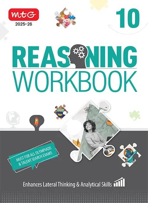 MTG Olympiad Reasoning Workbook Class 10 - Enhances Lateral Thinking & Analytical Skills | Must For SOF & All Olympiad & Talent Search Exam 2025-26 MTG Olympiad Reasoning Workbook Class 10 - Enhances Lateral Thinking & Analytical Skills | Must For SOF & All Olympiad & Talent Search Exam 2025-26