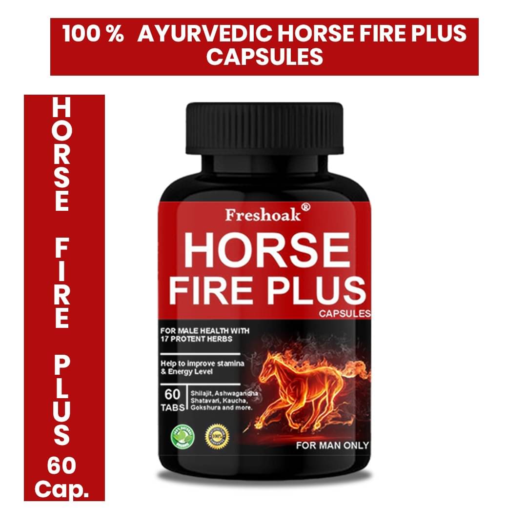     			PURE NATURAL & HERBAL HORSE FIRE CAPSULES FOR MEN | 60 CAPSULES | 100% NATURAL ENERGY BOOSTER