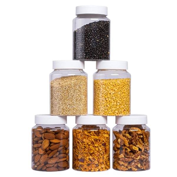     			PearlPet Airtight Containers PET White Tea/Coffee/Sugar Container ( Set of 6 )