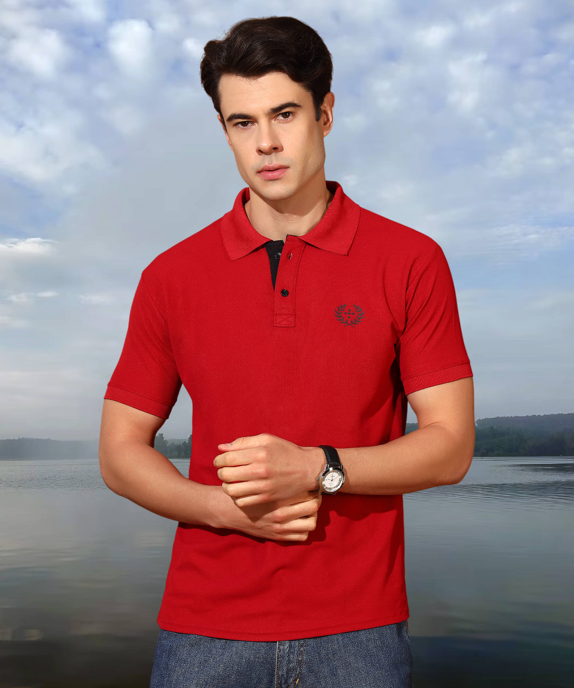 Quin Fletcher Men Cotton Blend Regular Fit Solid Polo T Shirt ( Maroon ) Quin Fletcher Men Cotton Blend Regular Fit Solid Polo T Shirt ( Maroon )