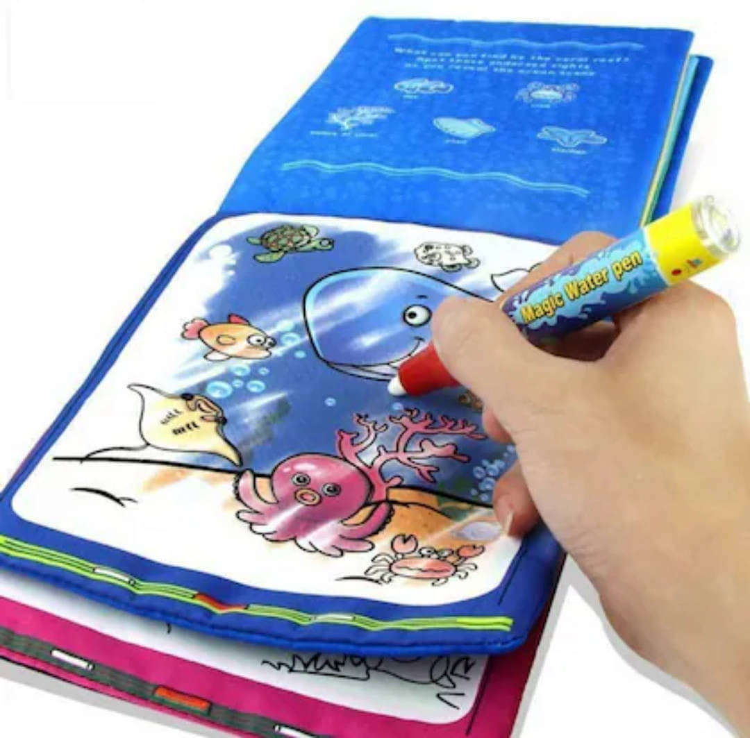     			Sank Magic Book with Magic Water Book, [ 4 Book + 10 Refill + 1 Pen + 1 Grip With 4 Water Magic Book + 4 Pen ], Magic Book Combo for Kid's | Reusable Book