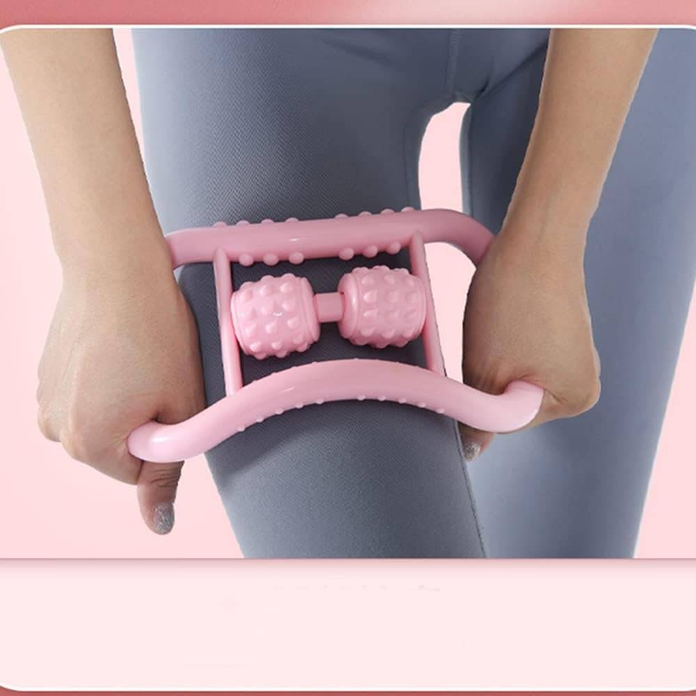 Shopeleven Yoga Ring with Roller Ball, Pilates Rings-Fitness Ring Circle Helps with Back Thigh Pain & Massage and Stretch Your Legs Neck Shopeleven Yoga Ring with Roller Ball, Pilates Rings-Fitness Ring Circle Helps with Back Thigh Pain & Massage and Stretch Your Legs Neck