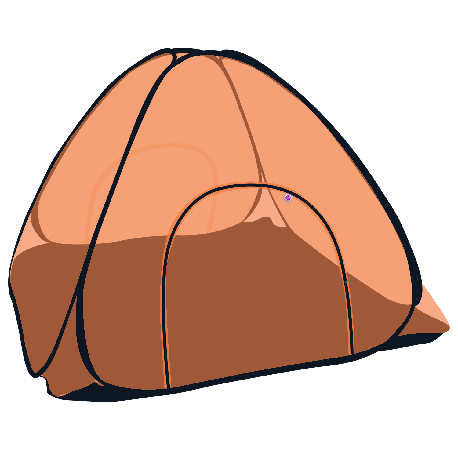 Silver Shine - Orange Polycotton Tent Mosquito Net ( Pack of 1 )