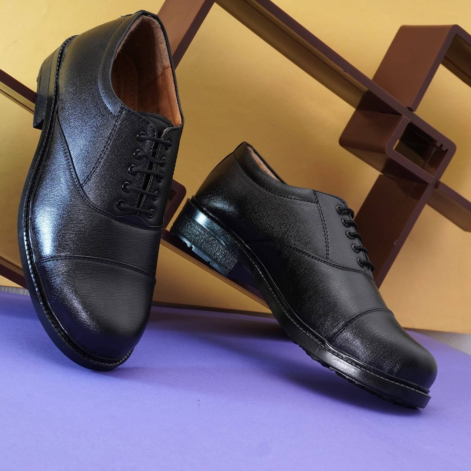     			Sir Mashup Footwear Black Men's Oxford Formal Shoes