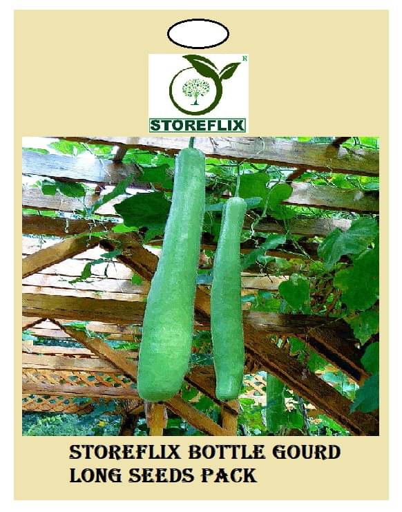 bottle gourd long 25 seeds pack with user manual for home kitchen gradening use bottle gourd long 25 seeds pack with user manual for home kitchen gradening use