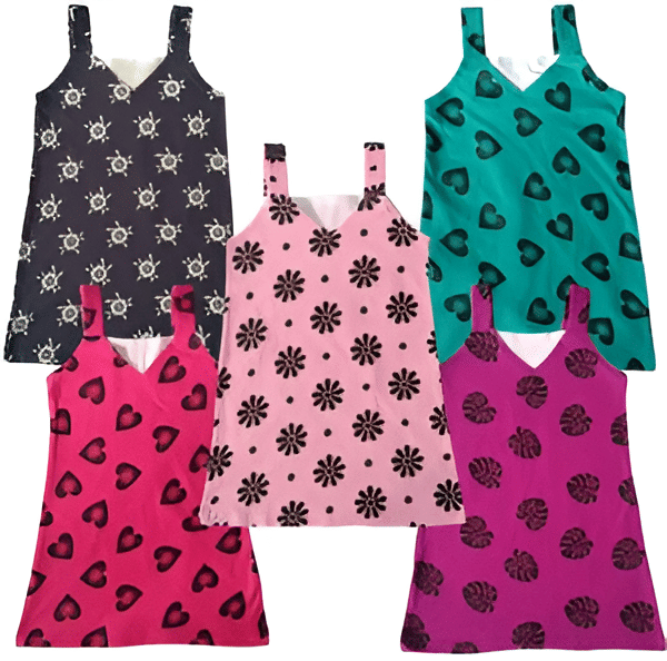 kaseera Denim Frock For Baby Girls ( Pack of 5 , Multicolor )     			kaseera Denim Frock For Baby Girls ( Pack of 5 , Multicolor )