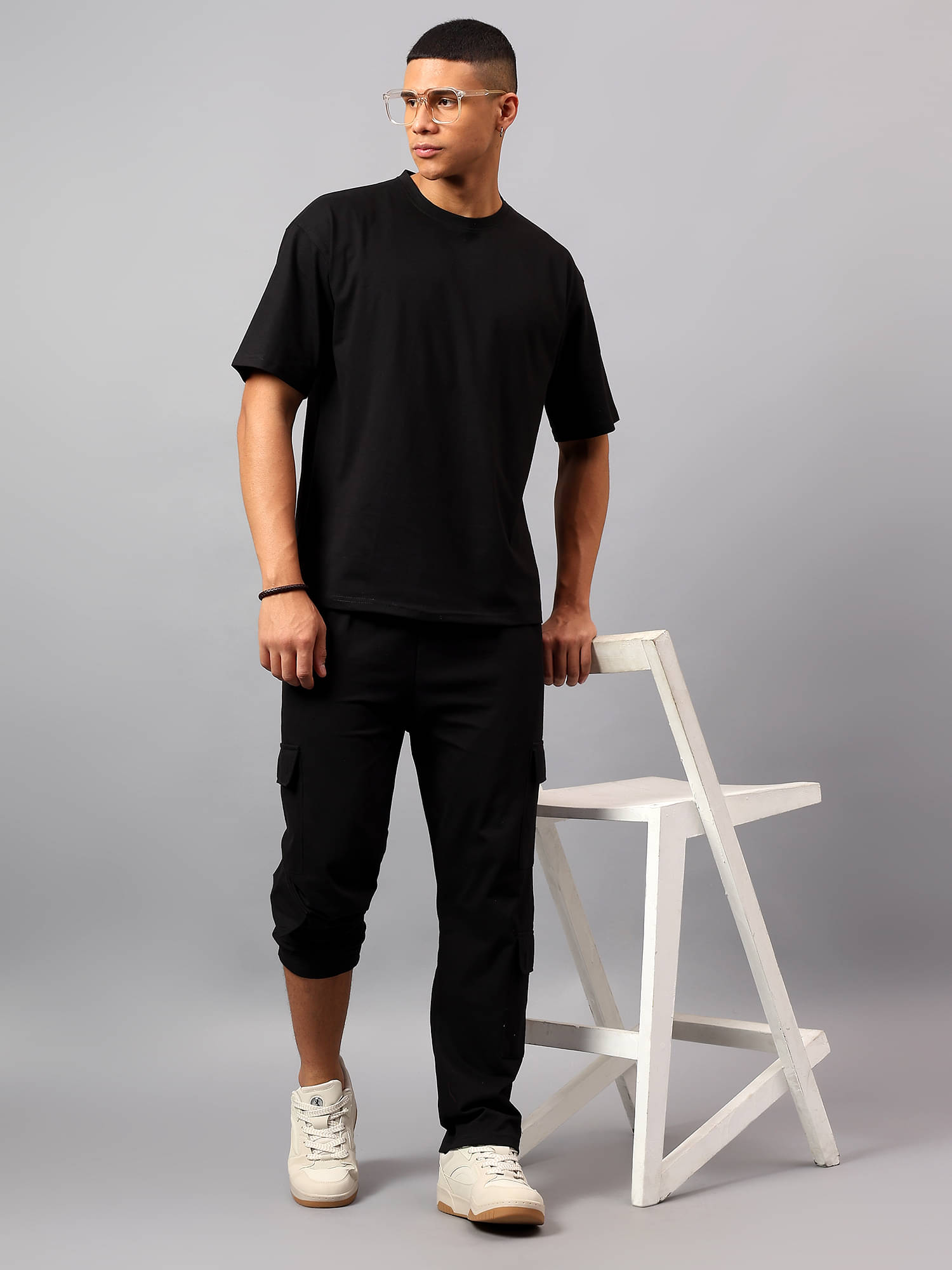     			kveto style redefined Men's T-shirt With Trackpants Co-Ords Set ( Pack of 1 , Black )