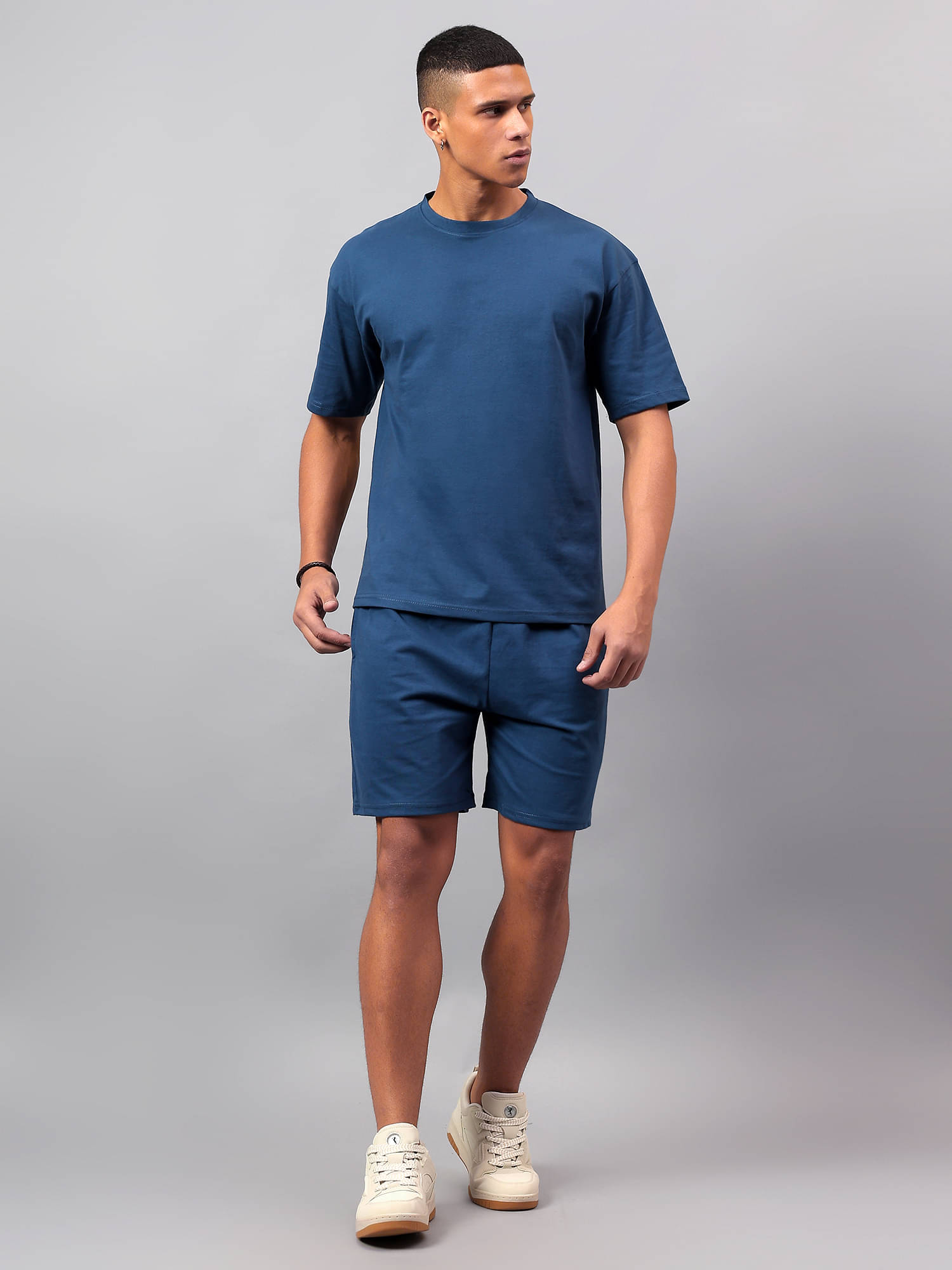 kveto style redefined Men's T-shirt With Shorts Co-Ords Set ( Pack of 1 , Blue ) kveto style redefined Men's T-shirt With Shorts Co-Ords Set ( Pack of 1 , Blue )