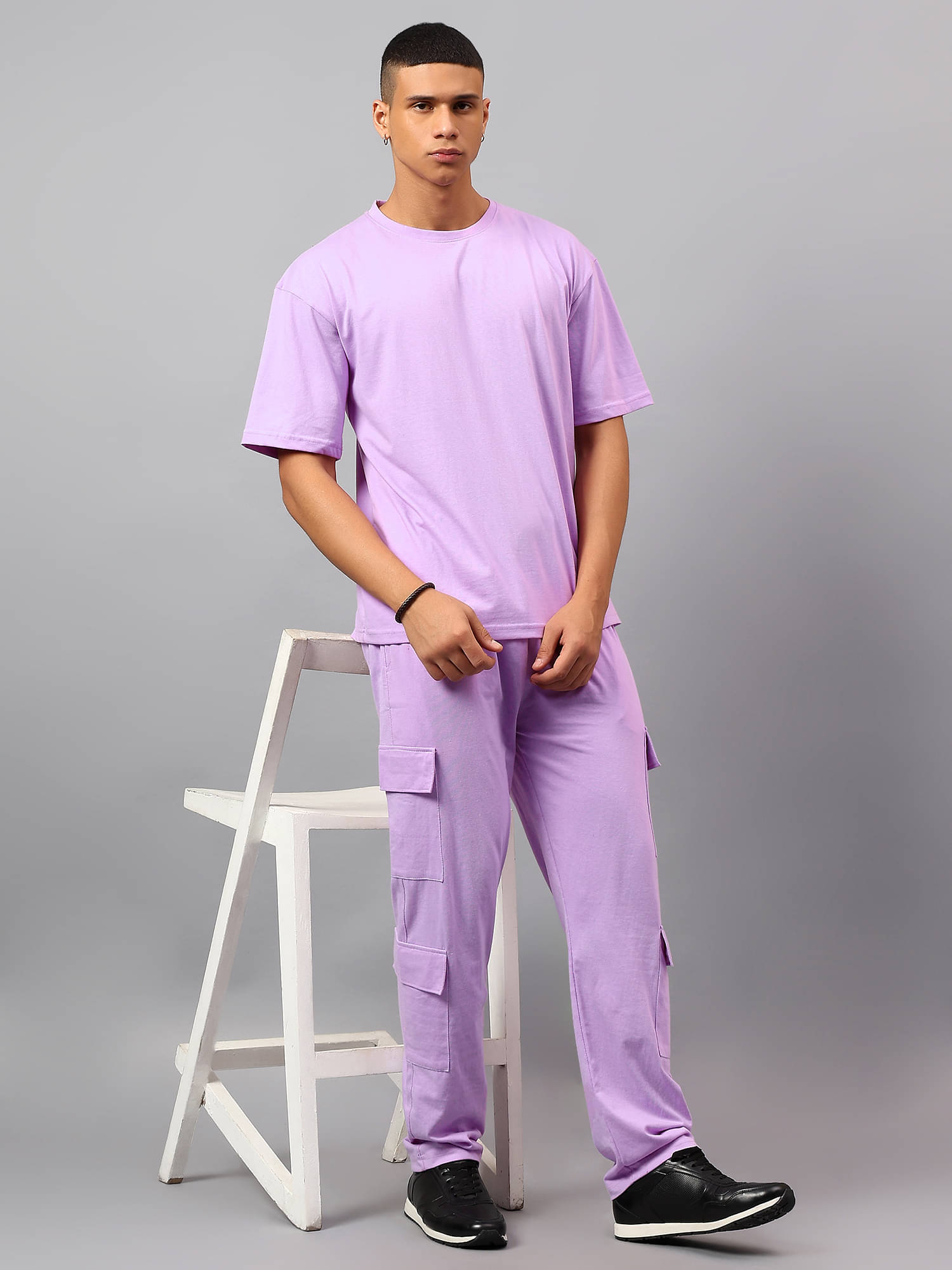 kveto style redefined Men's T-shirt With Trackpants Co-Ords Set ( Pack of 1 , Lavender ) kveto style redefined Men's T-shirt With Trackpants Co-Ords Set ( Pack of 1 , Lavender )