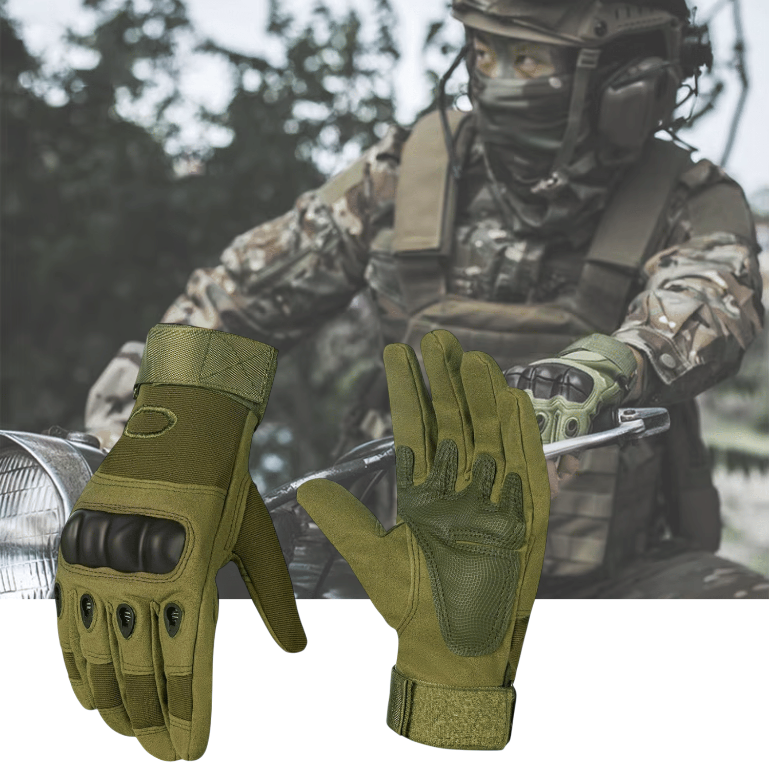 AKSMIT Full Fingers Nylon Riding Gloves ( Pair of 1 )