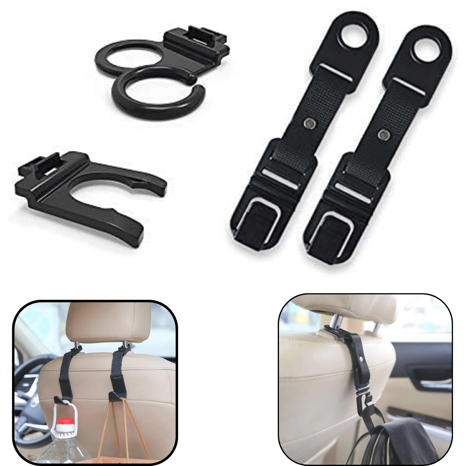 AKSMIT Hook Type Holder for Headrest Black AKSMIT Hook Type Holder for Headrest Black