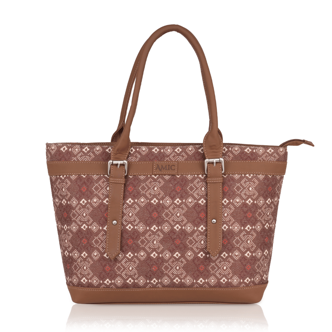     			AMIC Tote Bag Jute Set of 1 ( Brown )