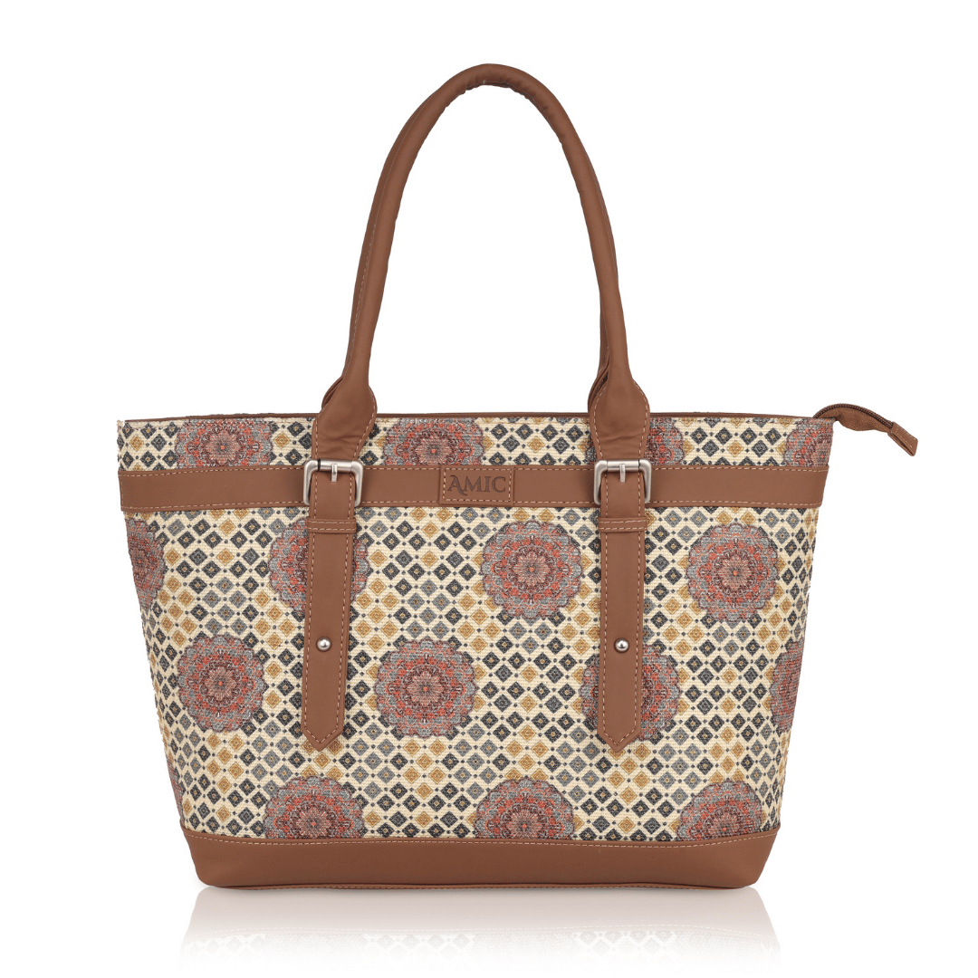     			AMIC Tote Bag Jute Set of 1 ( Multicolor )