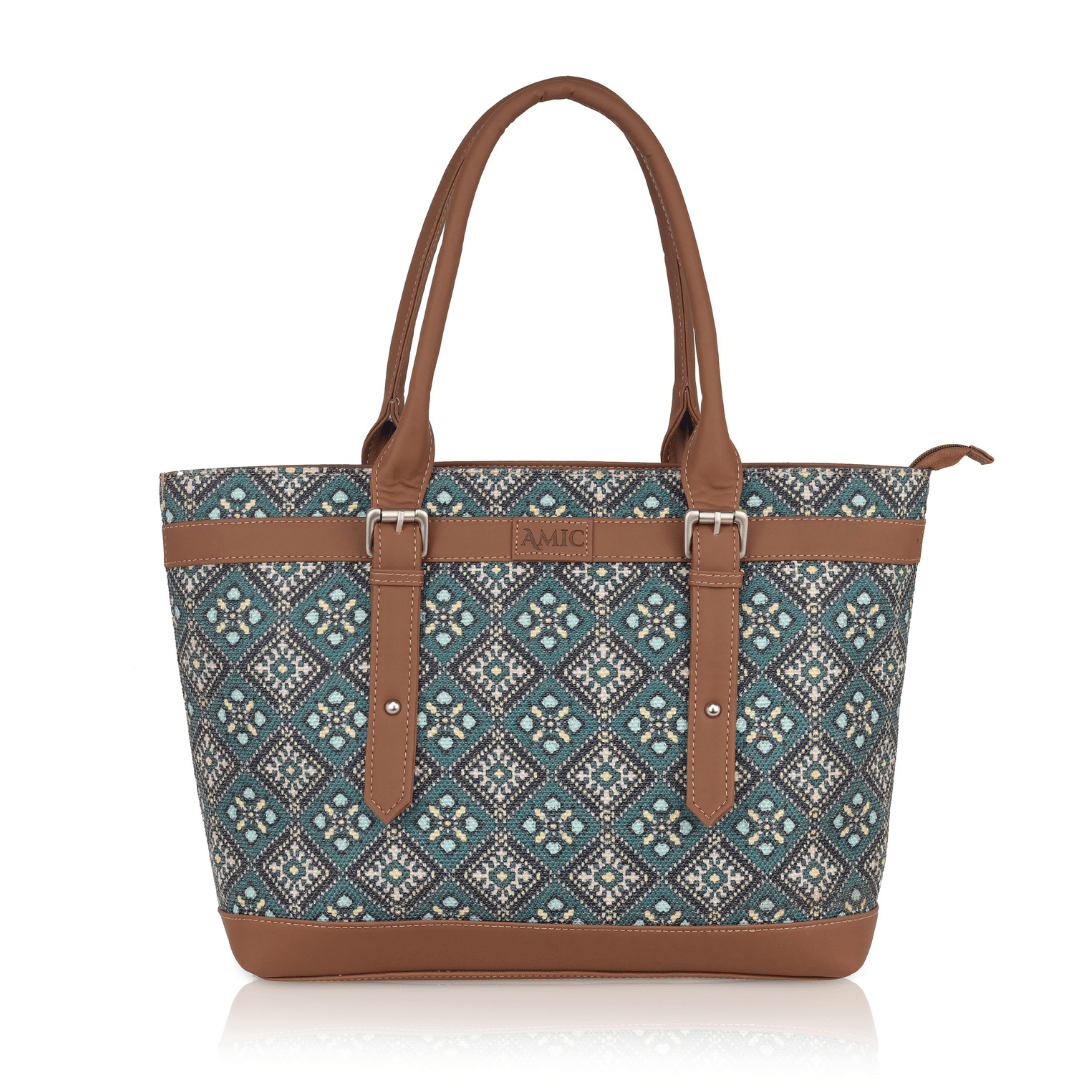     			AMIC Tote Bag Jute Set of 1 ( Green )
