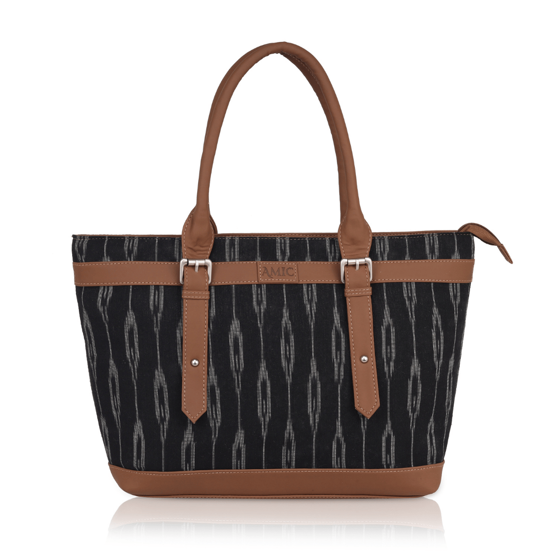     			AMIC Tote Bag Jute Set of 1 ( Black )