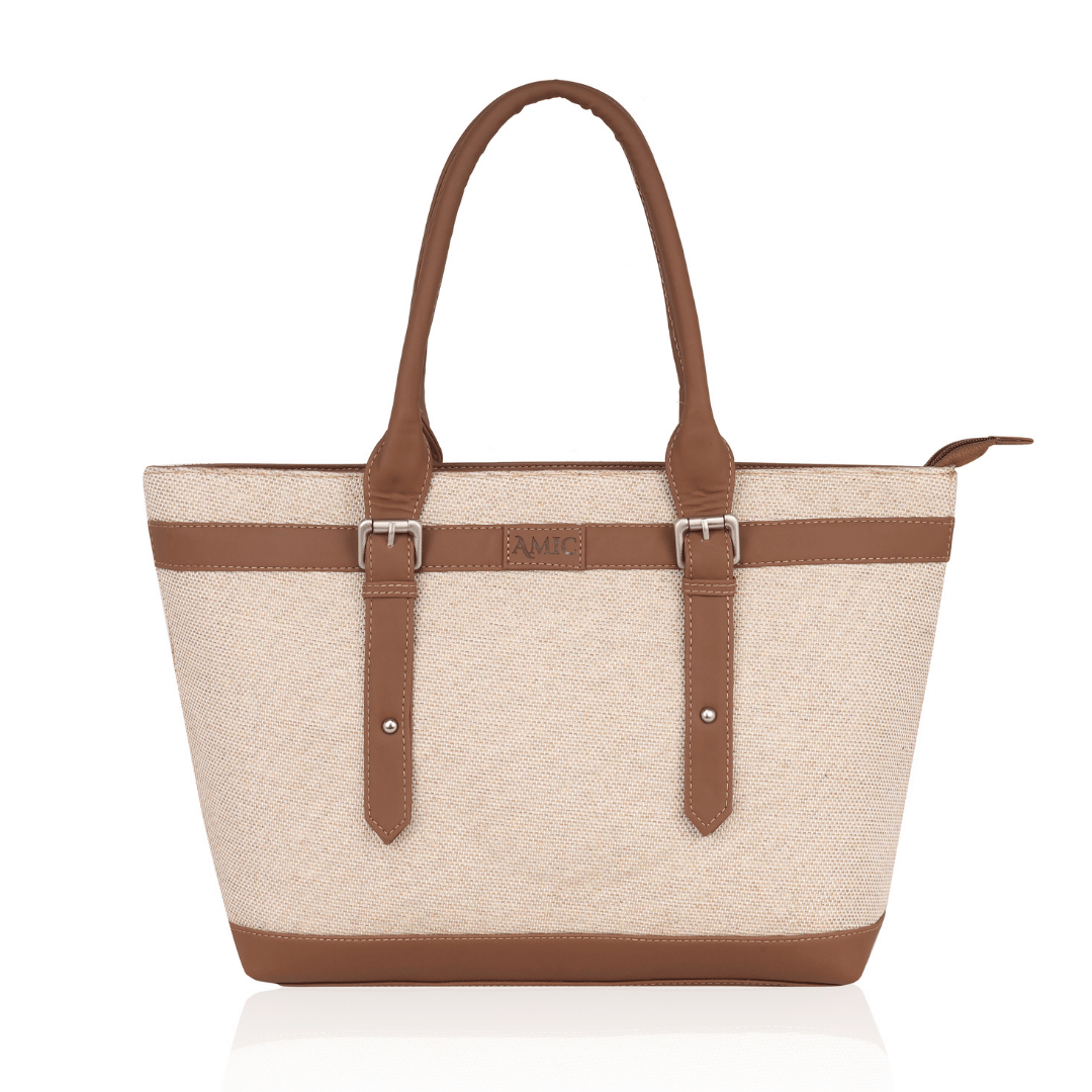     			AMIC Tote Bag Jute Set of 1 ( Beige )