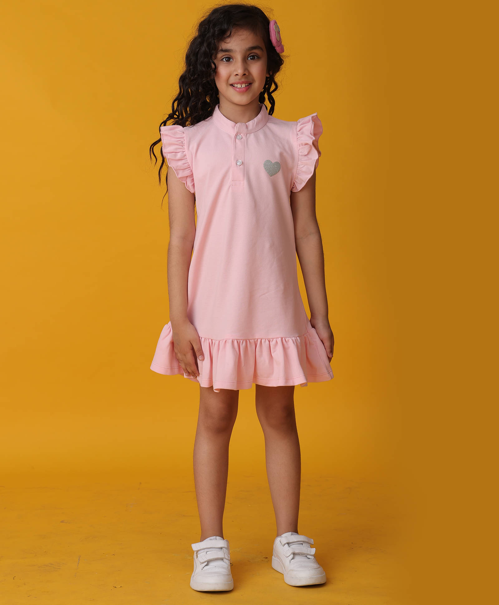 ANTHRILO Cotton Blend Dress For Baby Girls ( Pack of 1 , Pink ) ANTHRILO Cotton Blend Dress For Baby Girls ( Pack of 1 , Pink )