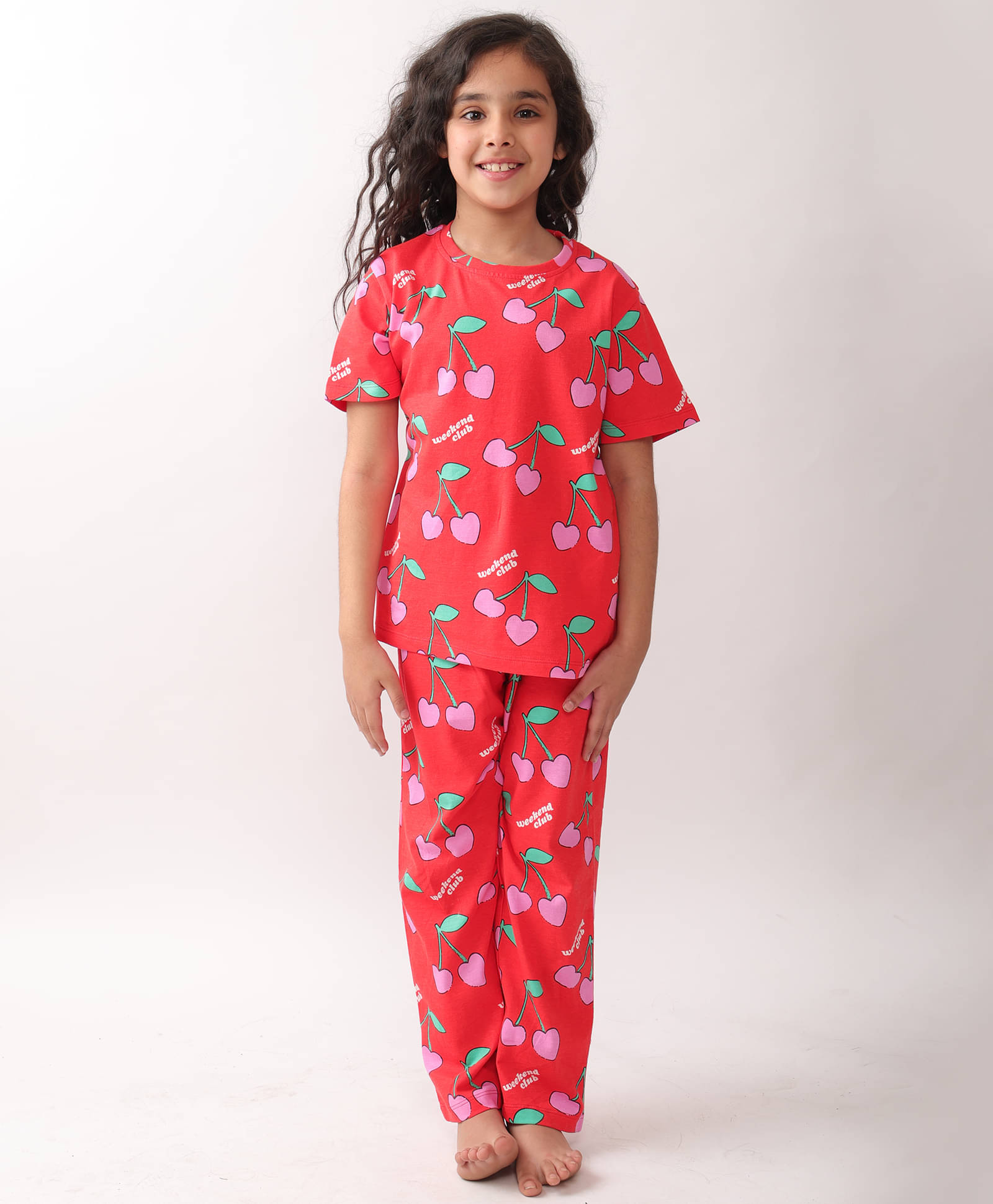     			ANTHRILO Pack of 1 Baby Girls Cotton Nightsuit Set ( Red )