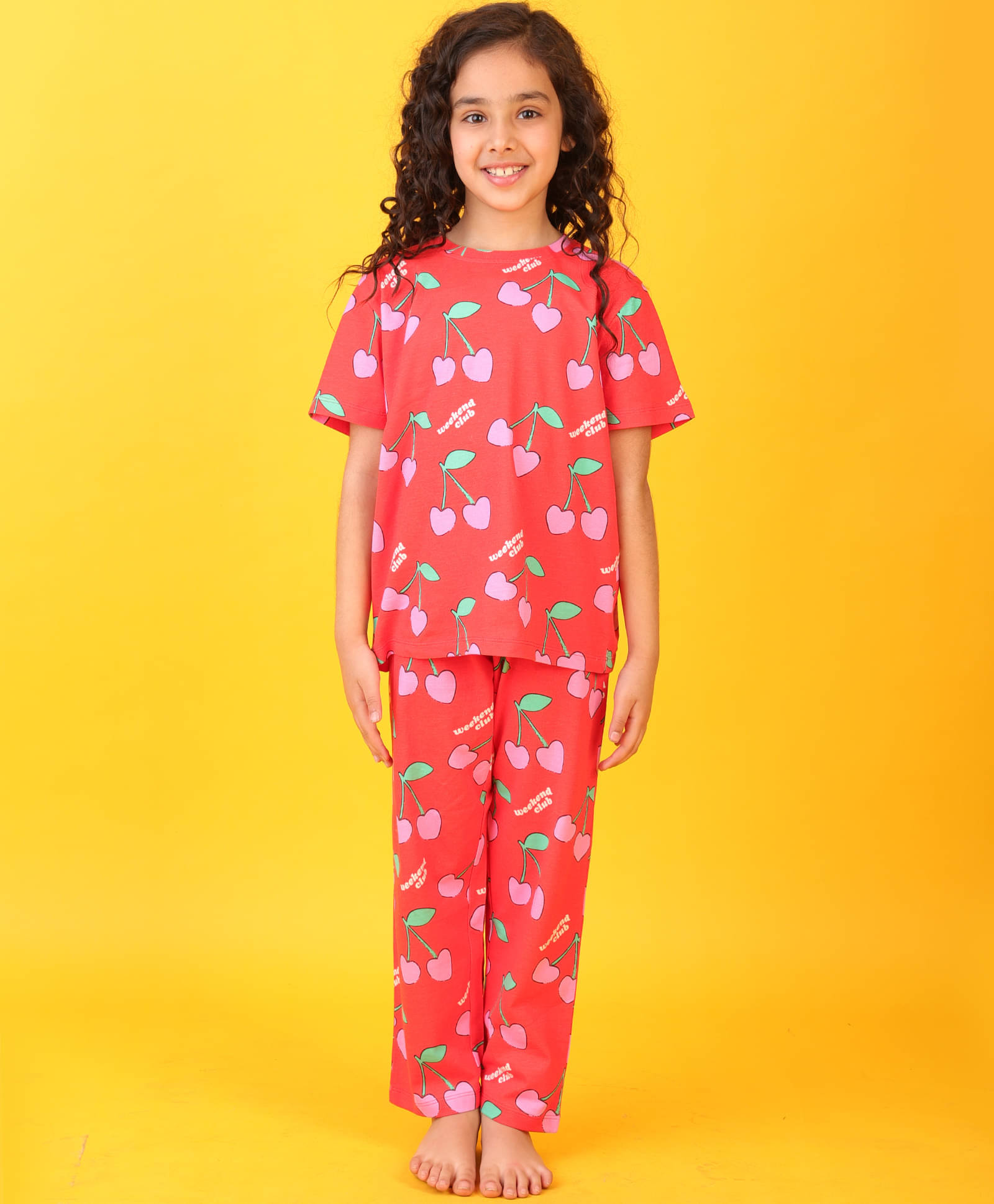     			ANTHRILO Pack of 1 Baby Girls Cotton Nightsuit Set ( Red )