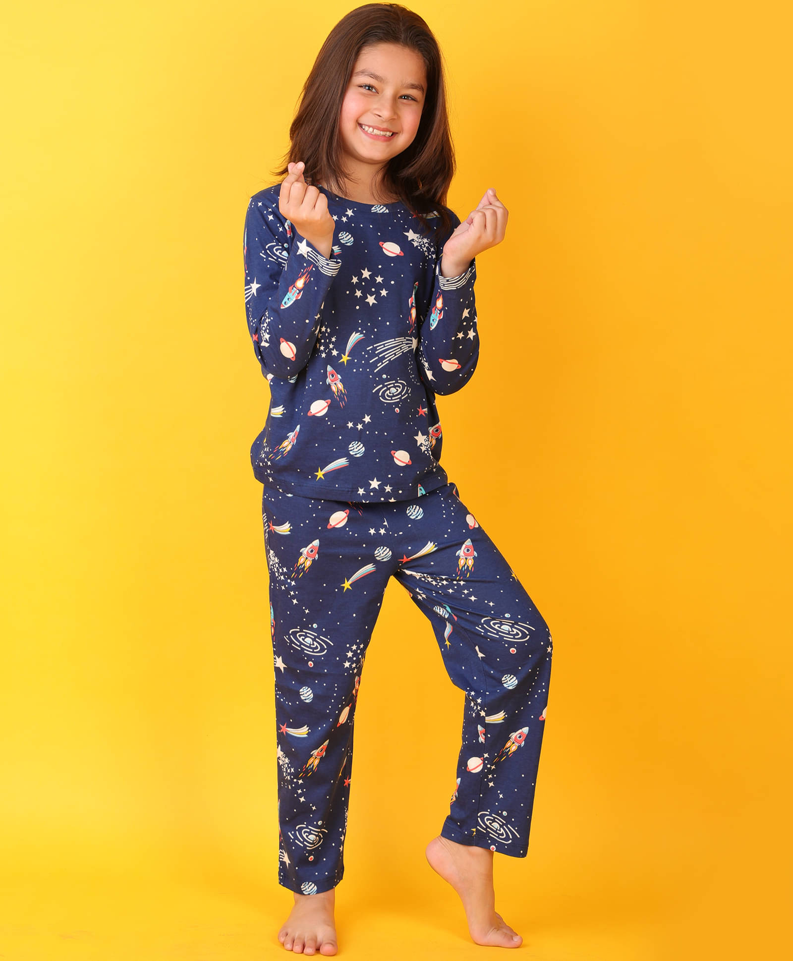    			ANTHRILO Pack of 1 Baby Girls Cotton Nightsuit Set ( Blue )