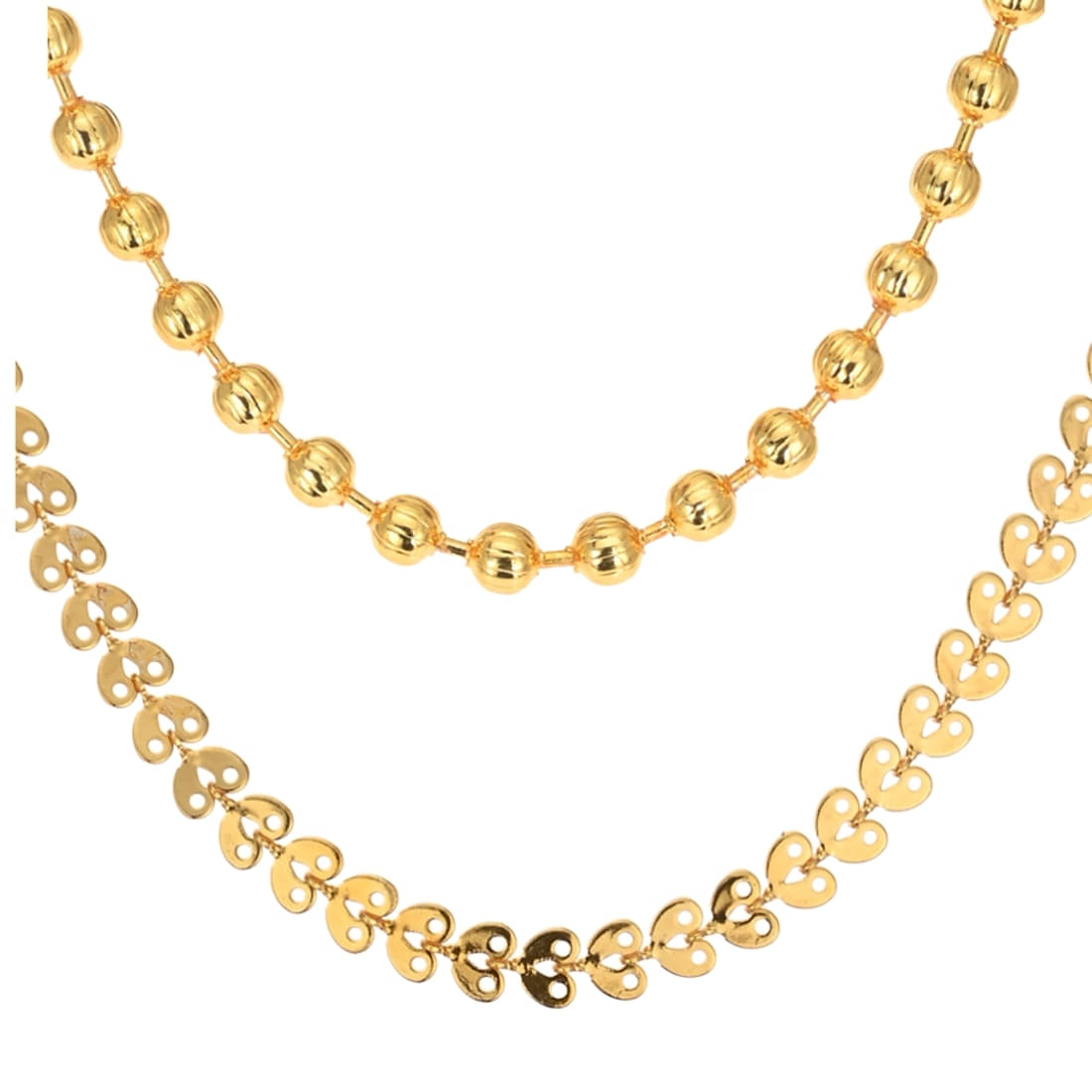 AanyaCentric Gold Plated Chains Combo ( Set of 2 ) AanyaCentric Gold Plated Chains Combo ( Set of 2 )