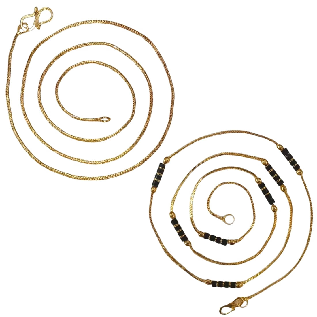     			AanyaCentric Gold Plated Chains Combo ( Set of 2 )