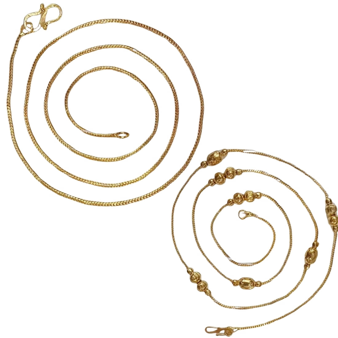    			AanyaCentric Gold Plated Chains Combo ( Set of 2 )