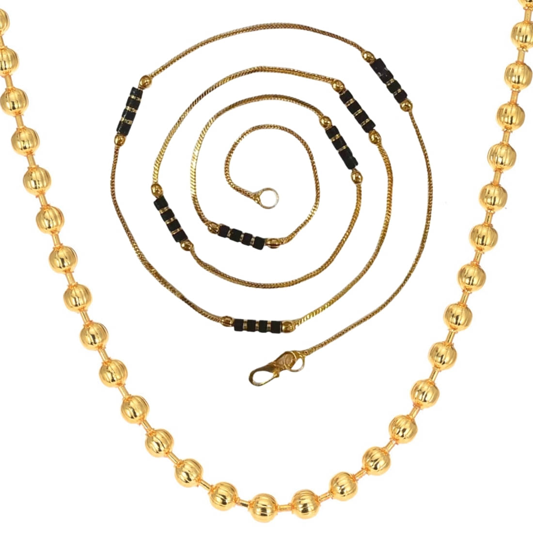 AanyaCentric Gold Plated Chains Combo ( Set of 2 ) AanyaCentric Gold Plated Chains Combo ( Set of 2 )
