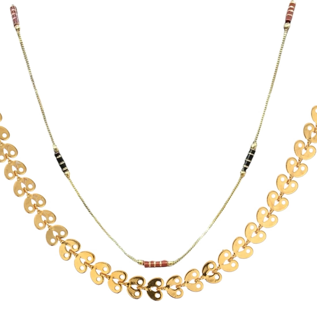     			AanyaCentric Gold Plated Chains Combo ( Set of 2 )