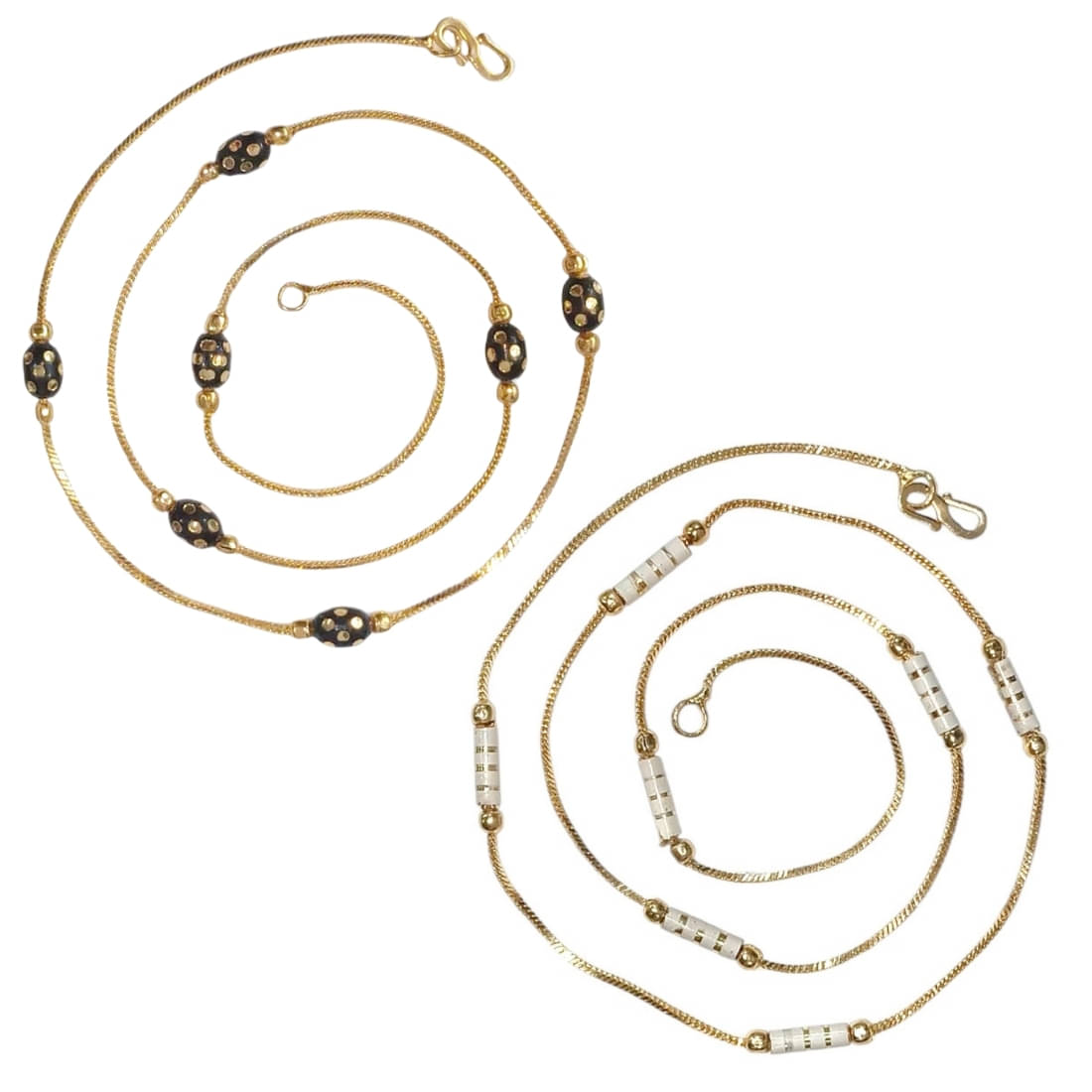     			AanyaCentric Gold Plated Chains Combo ( Set of 2 )