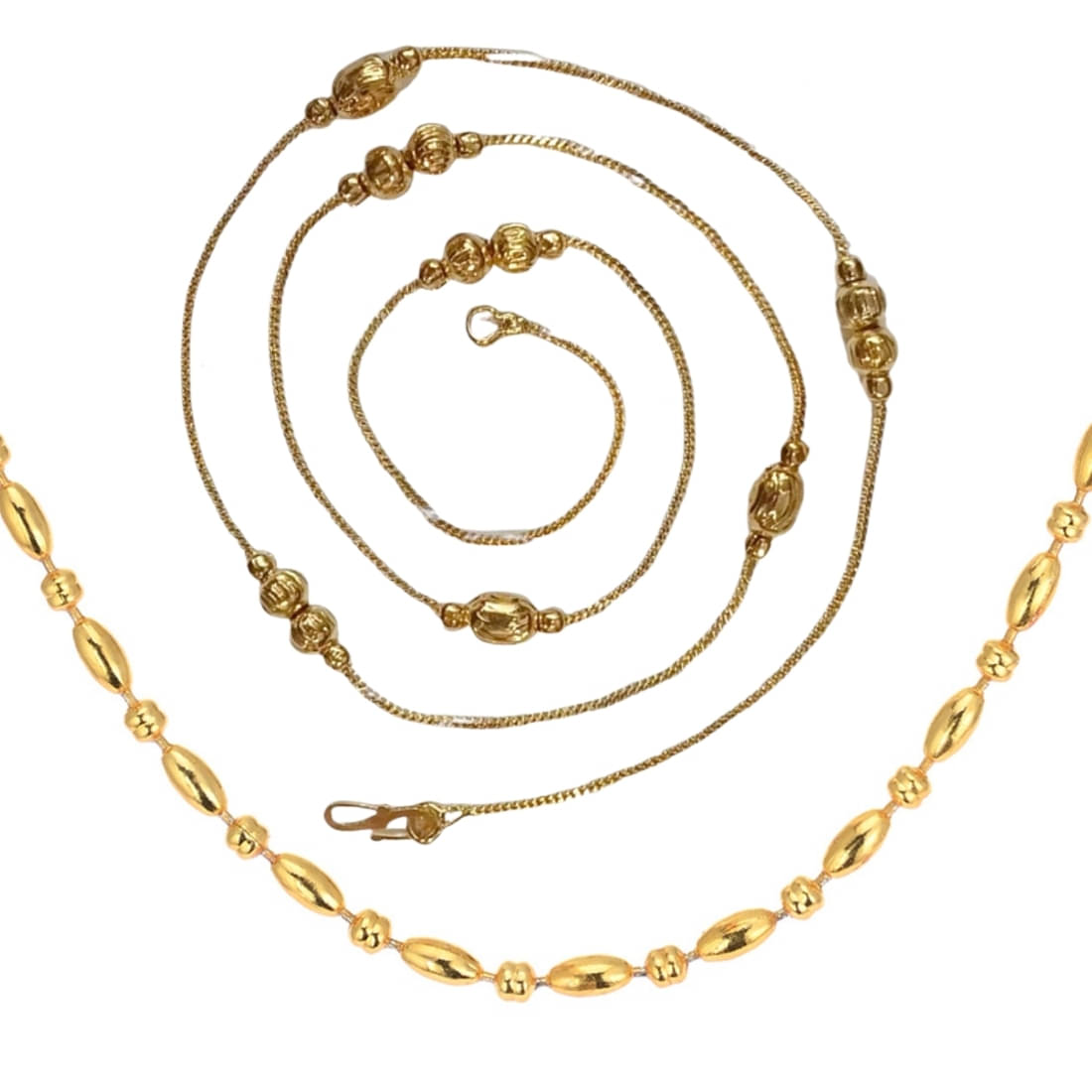     			AanyaCentric Gold Plated Chains Combo ( Set of 2 )