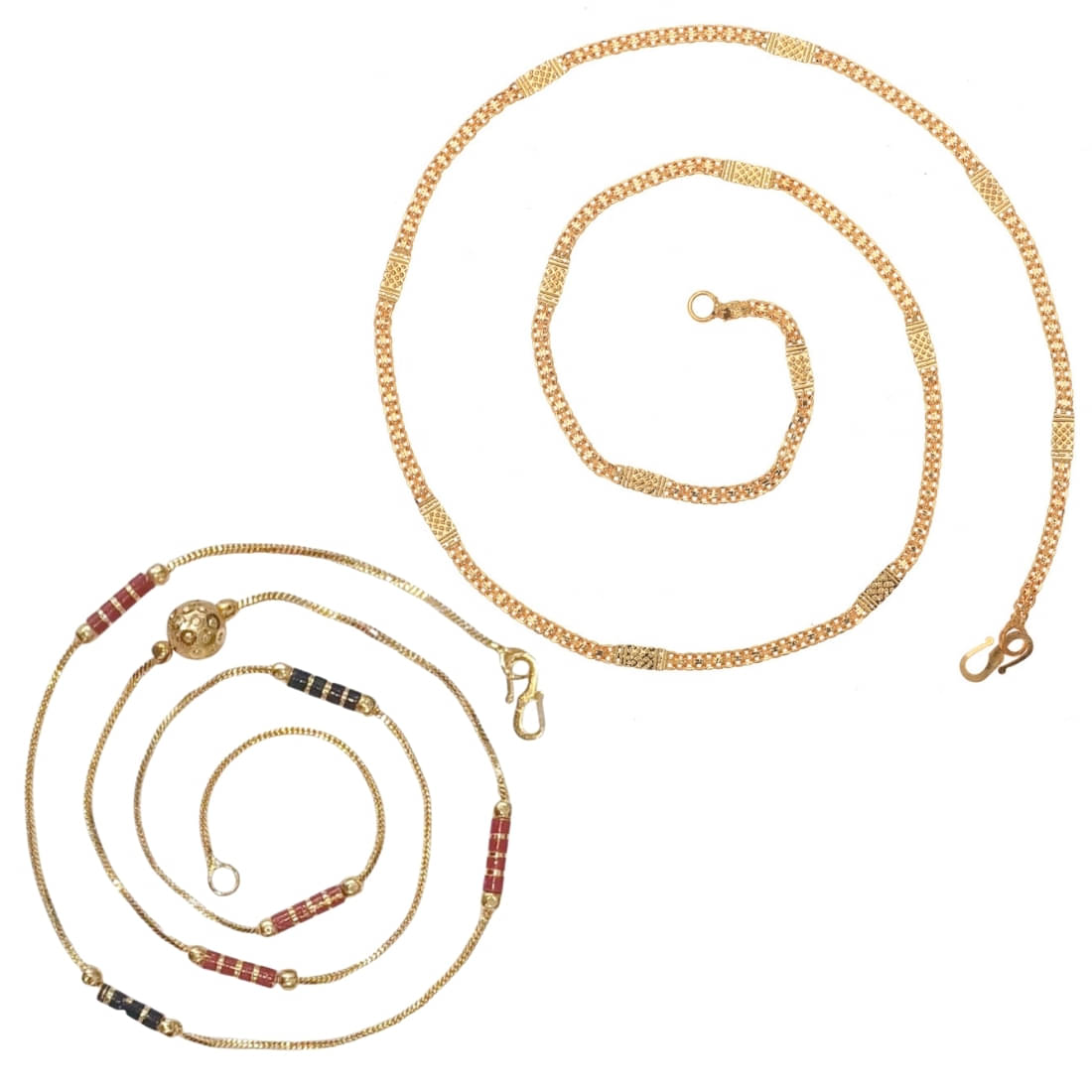 AanyaCentric Gold Plated Chains Combo ( Set of 2 ) AanyaCentric Gold Plated Chains Combo ( Set of 2 )
