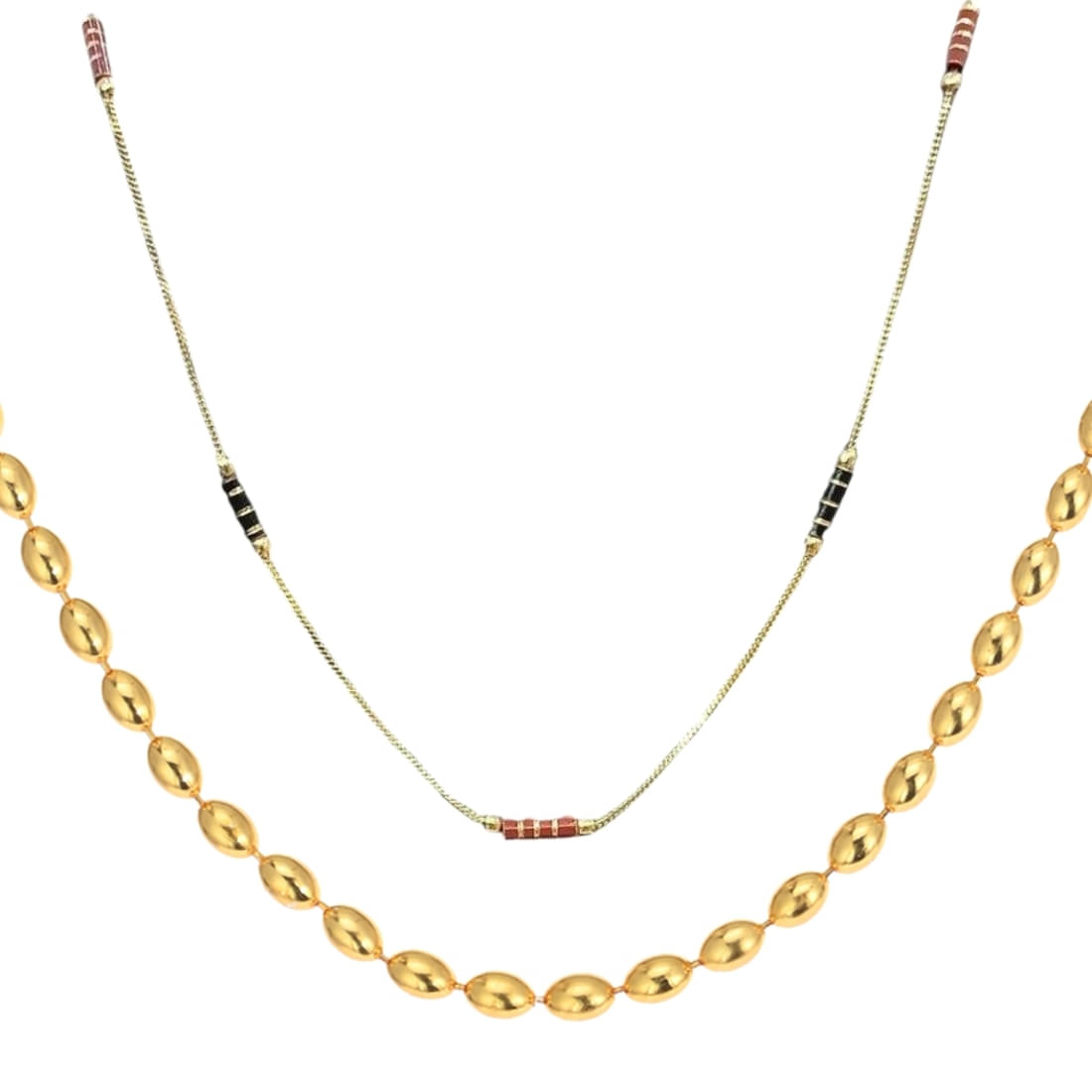 AanyaCentric Gold Plated Chains Combo ( Set of 2 ) AanyaCentric Gold Plated Chains Combo ( Set of 2 )
