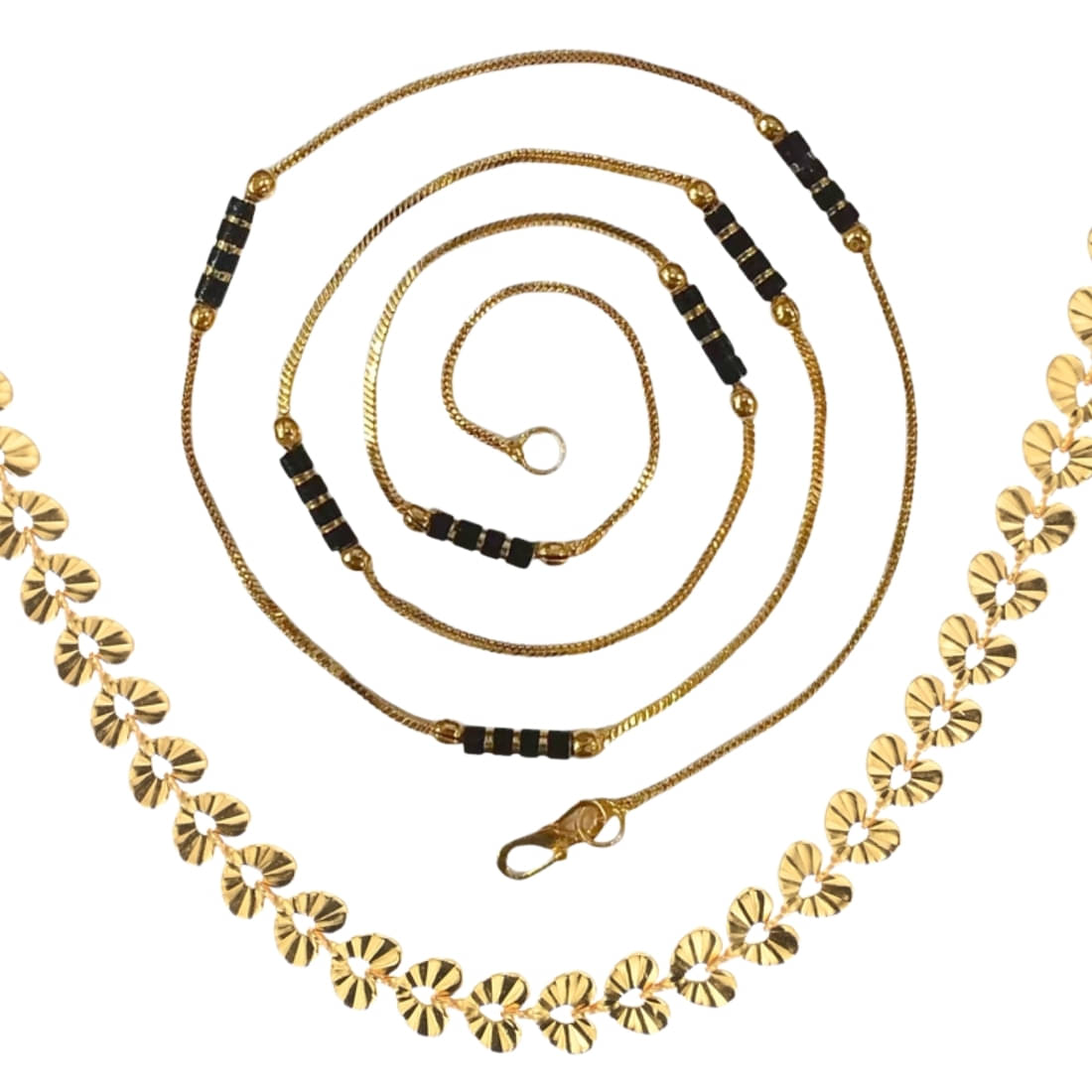 AanyaCentric Gold Plated Chains Combo ( Set of 2 ) AanyaCentric Gold Plated Chains Combo ( Set of 2 )