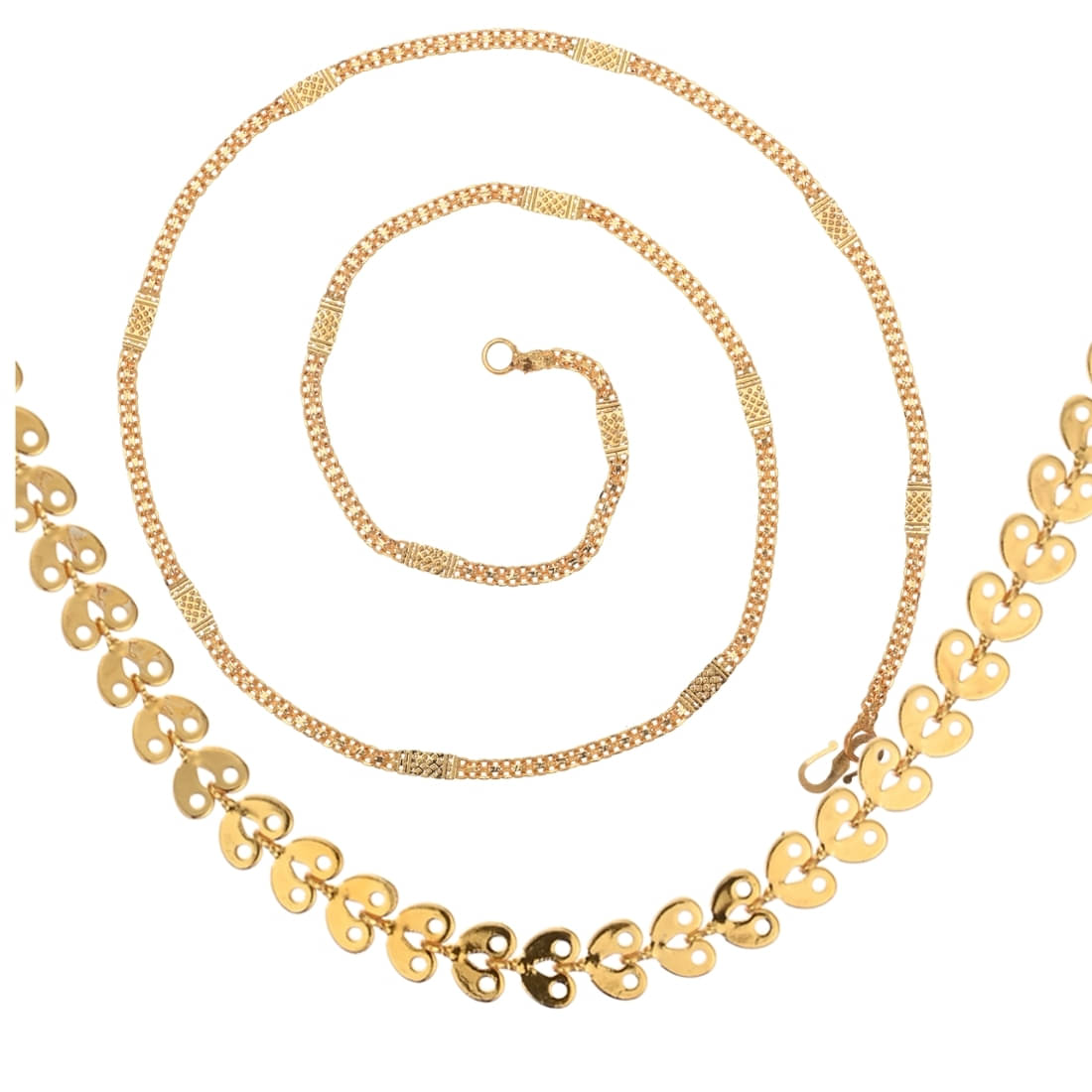     			AanyaCentric Gold Plated Chains Combo ( Set of 2 )