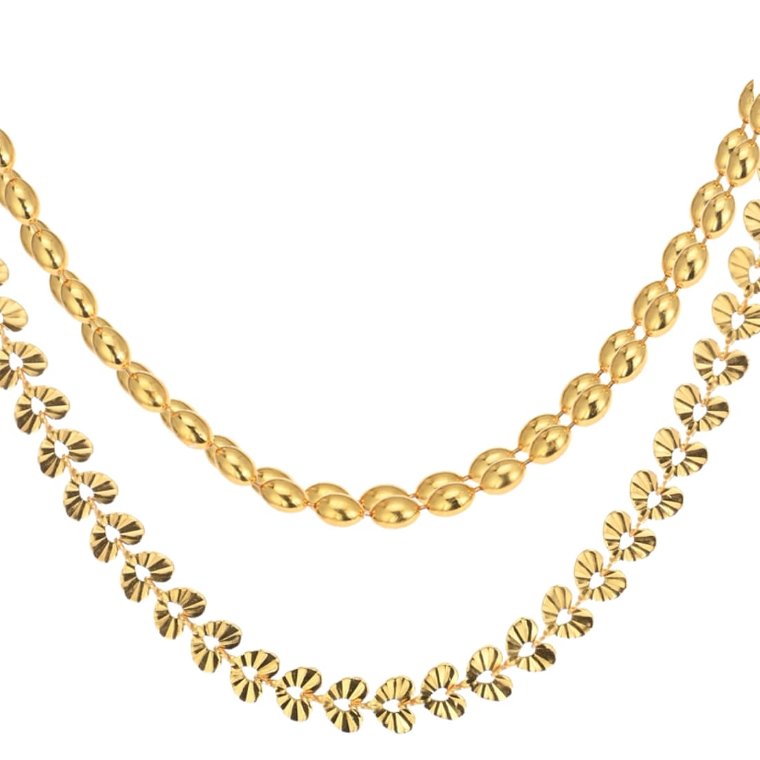 AanyaCentric Gold Plated Chains Combo ( Set of 2 ) AanyaCentric Gold Plated Chains Combo ( Set of 2 )