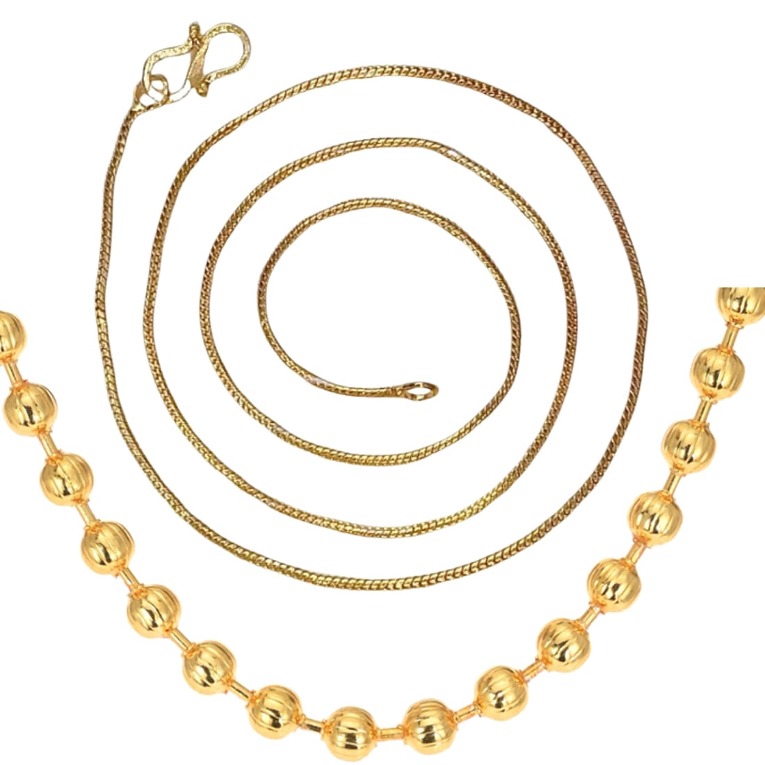 AanyaCentric Gold Plated Chains Combo ( Set of 2 ) AanyaCentric Gold Plated Chains Combo ( Set of 2 )