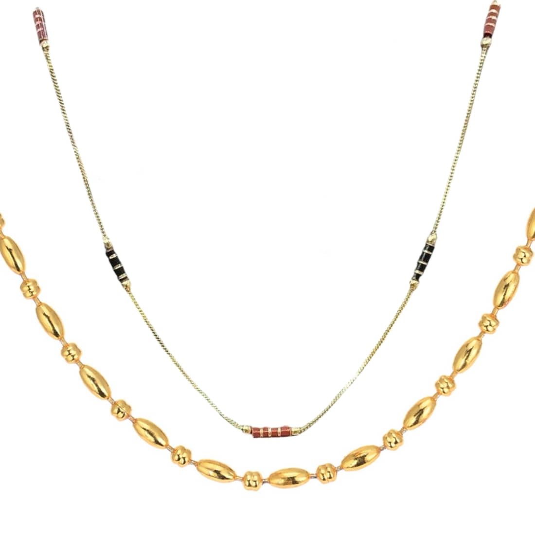     			AanyaCentric Gold Plated Chains Combo ( Set of 2 )