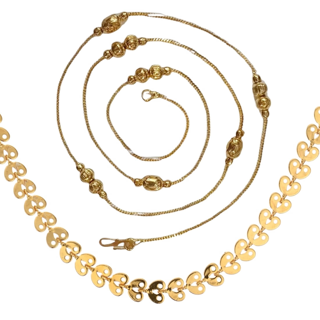     			AanyaCentric Gold Plated Chains Combo ( Set of 2 )