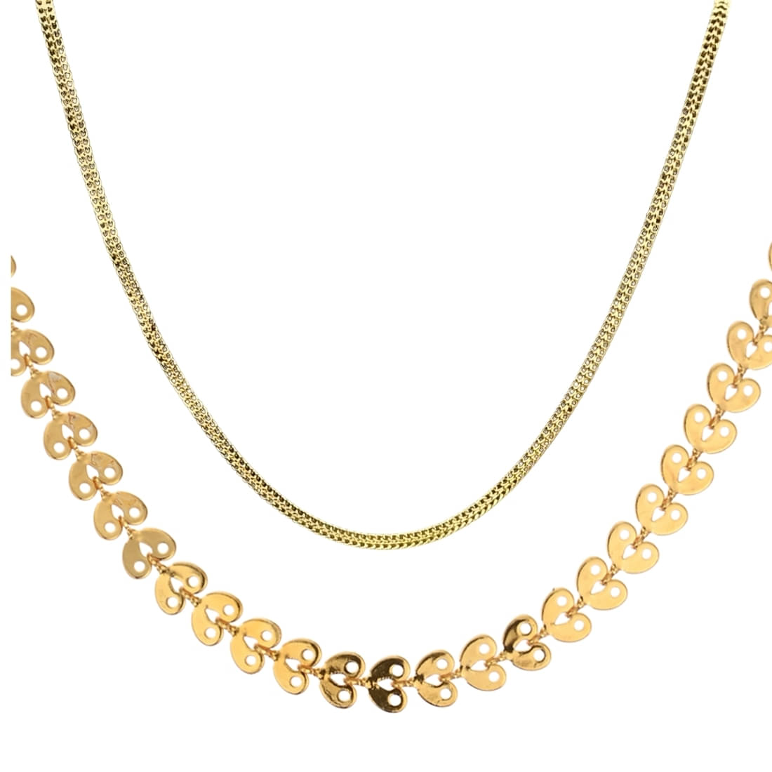     			AanyaCentric Gold Plated Chains Combo ( Set of 2 )