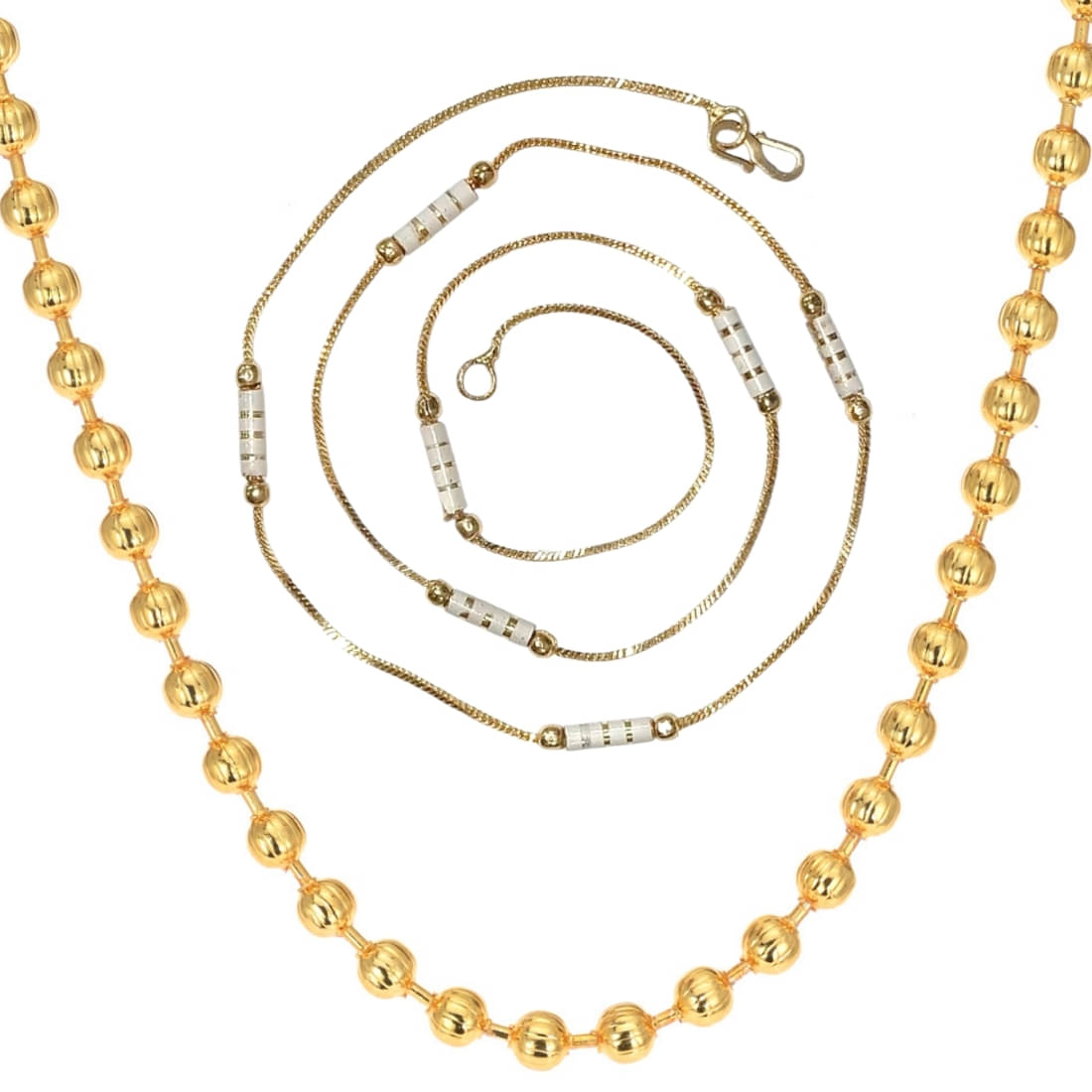     			AanyaCentric Gold Plated Chains Combo ( Set of 2 )