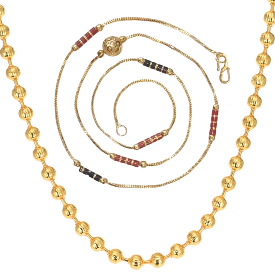     			AanyaCentric Gold Plated Chains Combo ( Set of 2 )