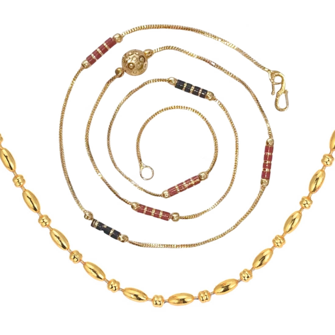 AanyaCentric Gold Plated Chains Combo ( Set of 2 ) AanyaCentric Gold Plated Chains Combo ( Set of 2 )