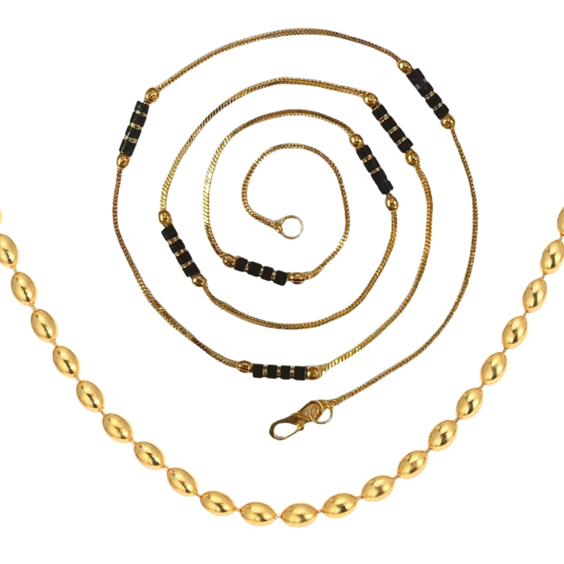     			AanyaCentric Gold Plated Chains Combo ( Set of 2 )