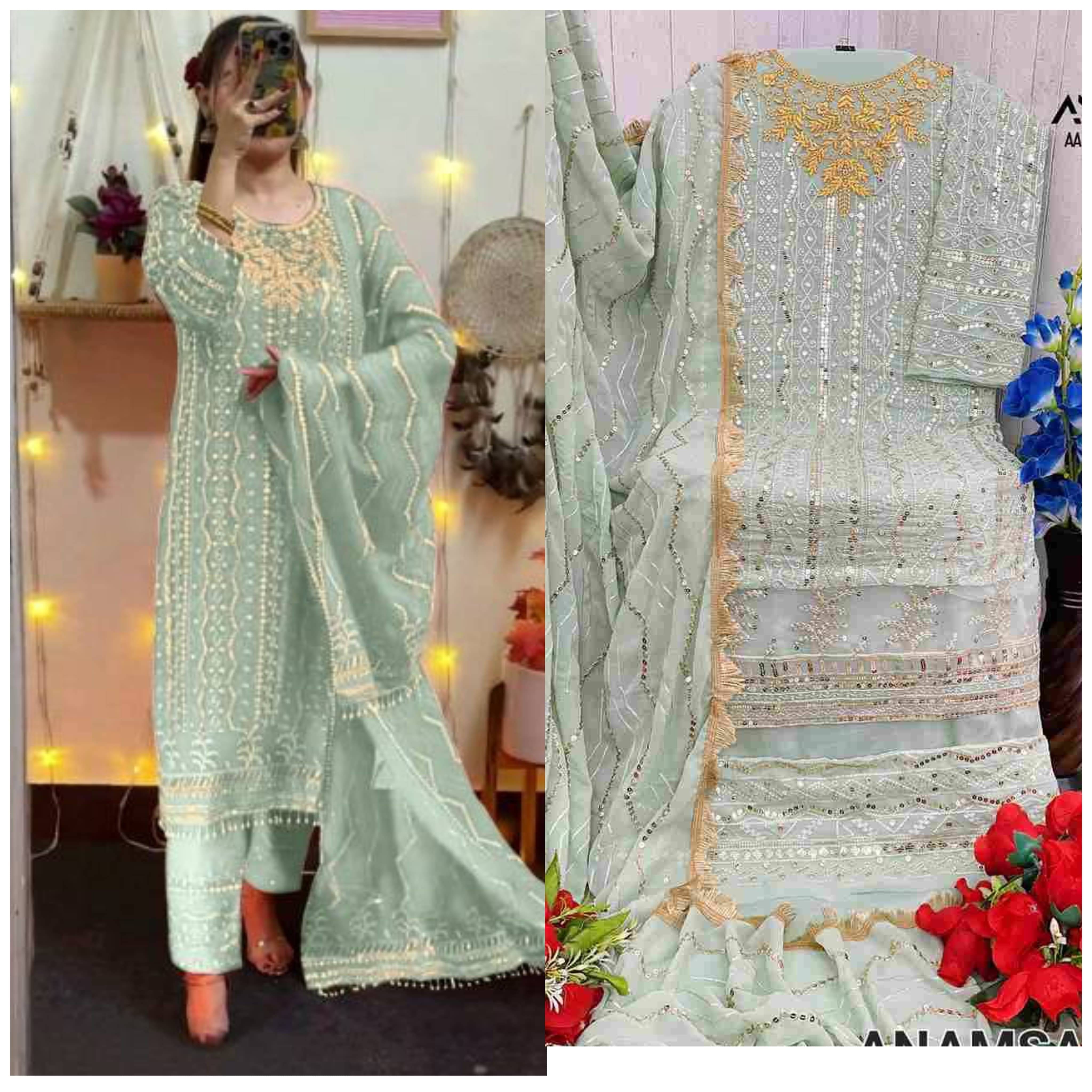 Aarushi Fashion Women Cotton Unstitched Dress Material ( Green ) Aarushi Fashion Women Cotton Unstitched Dress Material ( Green )