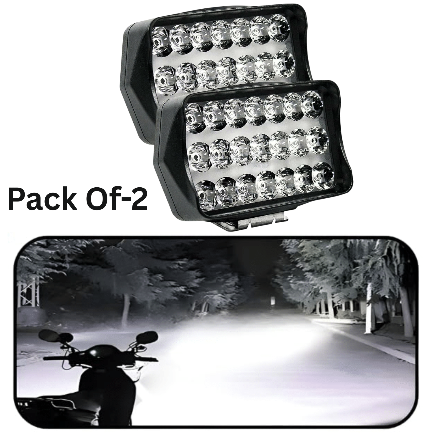 Aksmit ( Pack Of - 2 ) 21 LED Light Bar Universal Car & Bike 48W 6000K Flood Led Bar Off Road Driving Lights Led Fog Lights Lighting LED Work Aksmit ( Pack Of - 2 ) 21 LED Light Bar Universal Car & Bike 48W 6000K Flood Led Bar Off Road Driving Lights Led Fog Lights Lighting LED Work