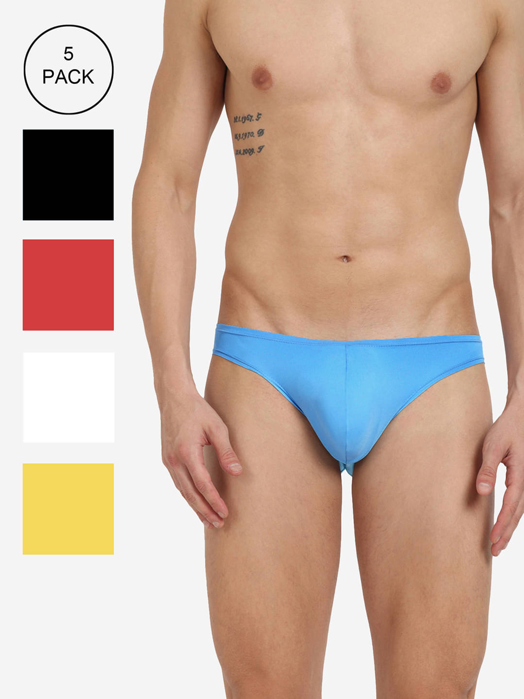     			BASIICS By La Intimo Pack of 5 Polyester Briefs For Men's ( Multicolor )