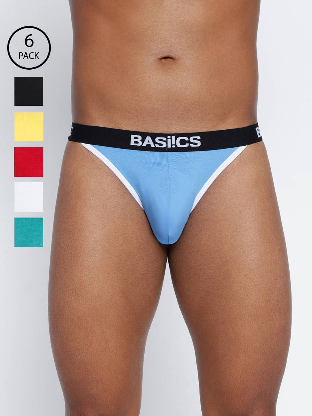     			BASIICS By La Intimo Pack of 6 Lycra Briefs For Men's ( Multicolor )