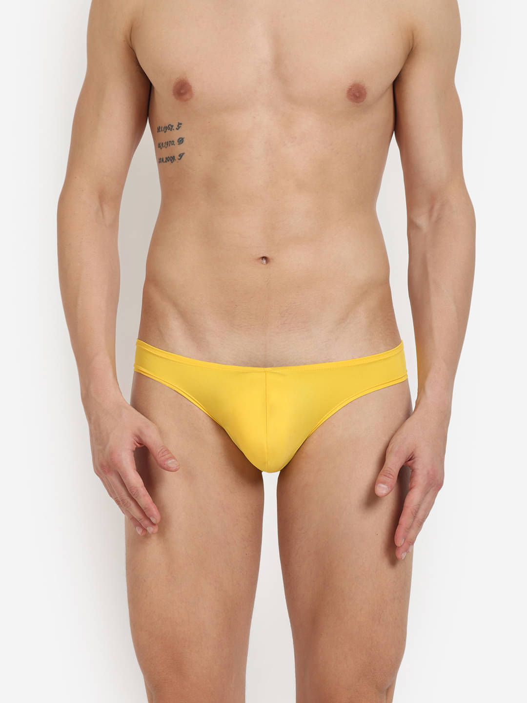 BASIICS By La Intimo Pack of 1 Polyester Briefs For Men's ( Yellow )     			BASIICS By La Intimo Pack of 1 Polyester Briefs For Men's ( Yellow )